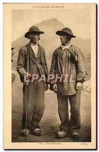 Cartes postales L Auvergne Ancienne Vieux paysans Folklore Costume