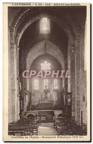 Ansichtskarte AK L Auvergne Royat les Bains Interieur de l eglise