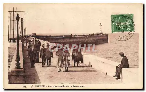 Ansichtskarte AK Dieppe vue D ensemble de la Jetee Ouest