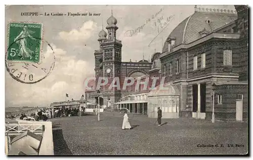 Cartes postales Dieppe Le Casino Facade sur La Mer