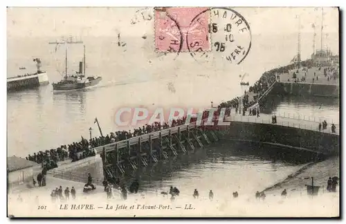 Cartes postales Le Havre La Jetee et I Avant Port Bateau