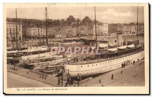 Cartes postales Le Havre Le Bassin du Commerce Bateau