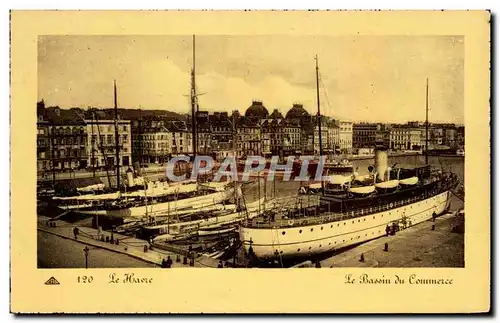 Cartes postales Le Havre Le Bassin du Commerce Bateau