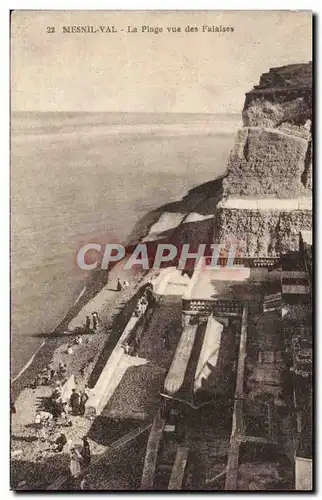 Ansichtskarte AK Mesnil Val La Plage Vue des Falaises