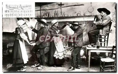 Cartes postales moderne Types D Auvergne La Bourree Danse Folklore Costume