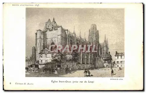 Cartes postales Rouen Eglise Saint Ouen (prise rue du Loup)