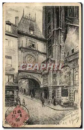 Cartes postales Rouen la Grosse Horloge