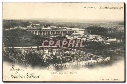 Cartes postales Saint Germain en Laye Panorama Pris De La Terrasse