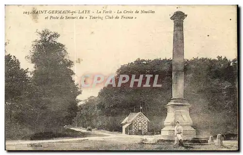 Cartes postales Saint Germain en Laye La Foret La Croix de Noailles et Poste de Secours du Touring Club de Franc