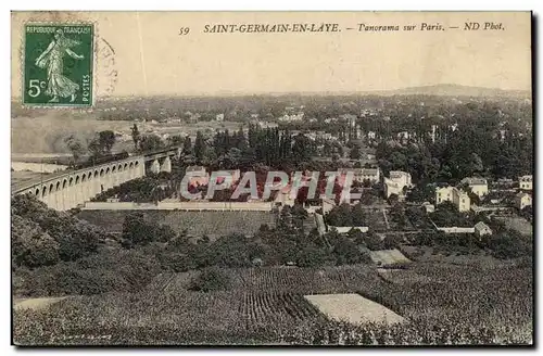 Cartes postales Saint Germain En Laye Panorama sur Paris