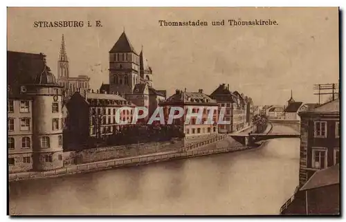 Cartes postales Strassburg Thomasstaden und Thomaskirche