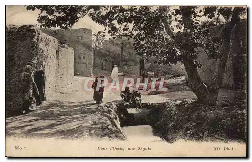 Cartes postales Dans l Oasis une Seguia Algerie
