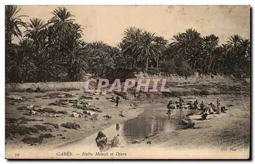 Cartes postales Gabes Entre Menzel et Djara Tunisie