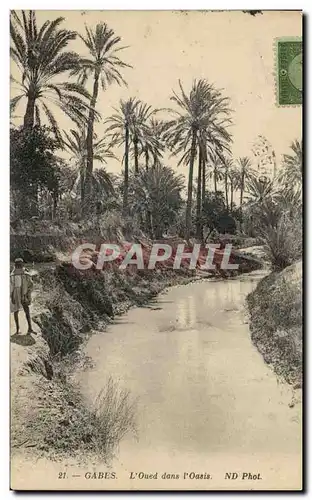 Cartes postales Gabes L oued dans l Oasis Tunisie