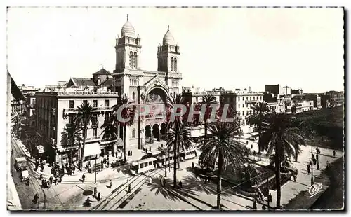 Ansichtskarte AK Tunis La cathedrale Tunisie