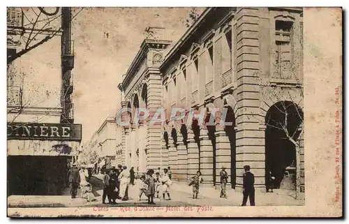 Ansichtskarte AK Tunis Rue d Italie Hotel des Postes Tunisie