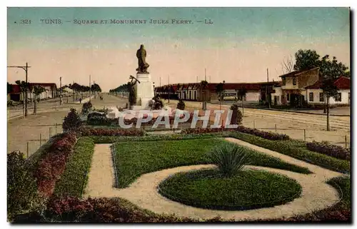 Ansichtskarte AK Tunis Square et Monument Jules Ferry Tunisie