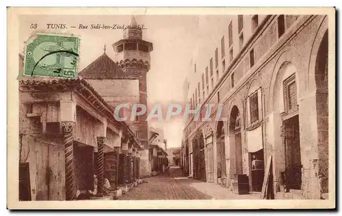 Cartes postales Tunis Rue Sidi ben Ziad Tunisie