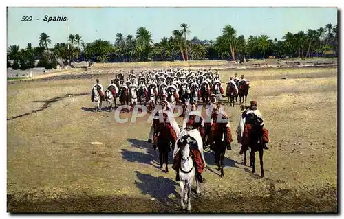 Ansichtskarte AK Spahis Tunisie Cheval Horse Militaria