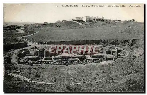 Cartes postales Tunisie Carthage le Theatre Romain Vue d Ensemble