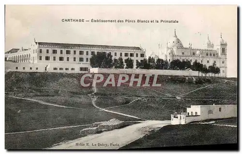 Cartes postales Tunisie Carthage Etablissement des Peres Blancs et la Primatiale