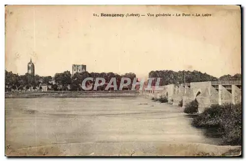 Ansichtskarte AK Beaugency (Loiret) Vue Generale Le pont La Loire