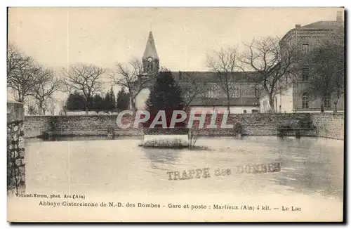 Cartes postales Abbaye cistercienne de ND des Dombes Gare et poste Marlieux