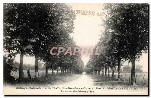 Cartes postales Abbaye cistercienne de Des Dombes Gave et Poste Marlieux (Ain) Avenue du Monastere