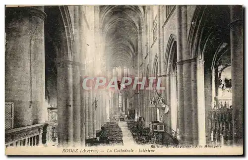 Ansichtskarte AK Rodez la Cathdrale Interieur