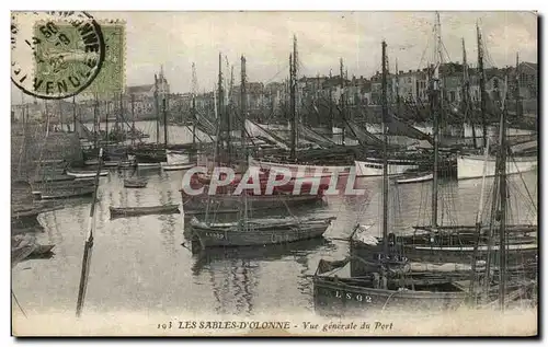 Cartes postales Les Sables D Olonne vue generale du Port Bateaux