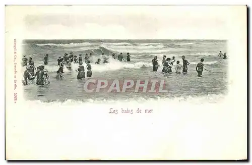 Cartes postales Les bains de mer