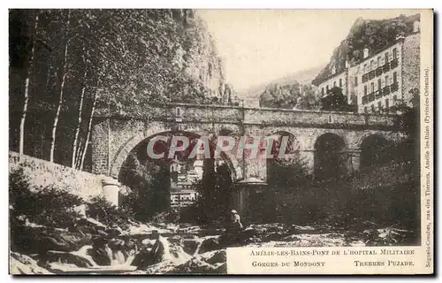 Cartes postales Amelie les Bains Pont de l hopital militaire Gorges du Mondony