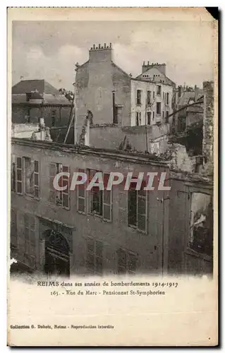 Cartes postales Reims dans ses annees de bombardements Militaria