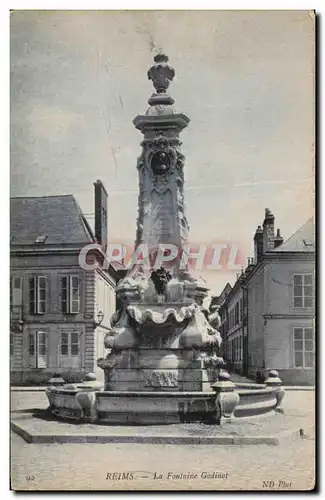 Cartes postales Reims La Fontaine Godinot