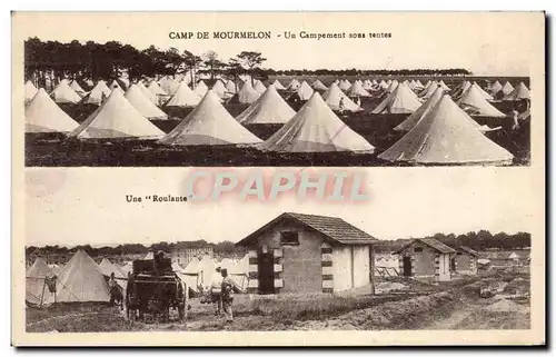 Cartes postales Camp De Mourmelon Un Campement sour tentes Militaria