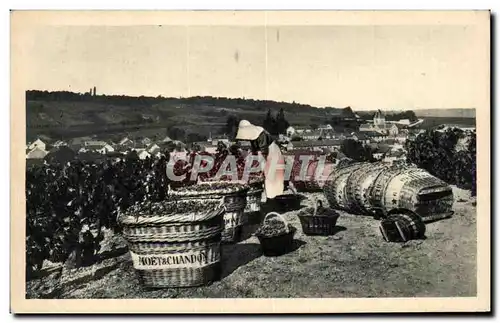 Cartes postales Scene de vendange a Le Mesnil sur Oger Moet et Chandon Champagne