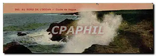 Cartes postales Au Bord De L Ocean Etude de Vagues