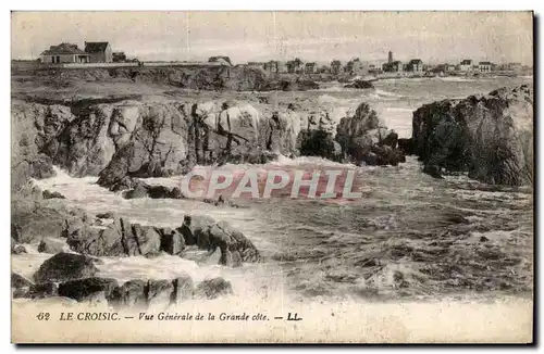 Cartes postales La Croisic Vue Generale de la Grande Cote