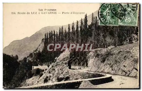 Cartes postales Route de Luz a Gavarnie Porte d Espagne