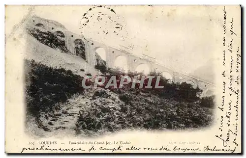 Cartes postales Lourdes Funiculaire du Grand Jer Le Viaduc