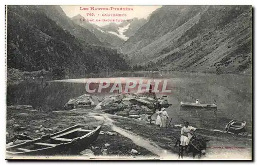 Ansichtskarte AK Les Hautes Pyrenees Cauterets Le lac de Garde Ane Donkey