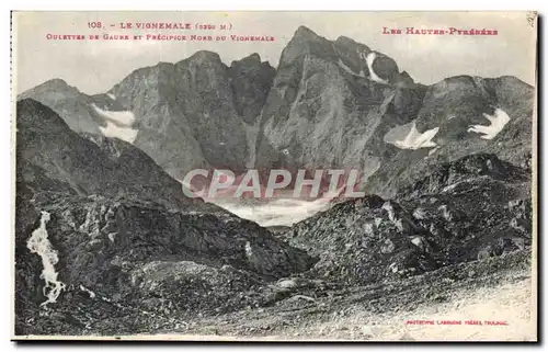 Cartes postales Les Hautes Pyrenees Le Vignemale Oulettes de Gaube et precipice Nord de Vignemale