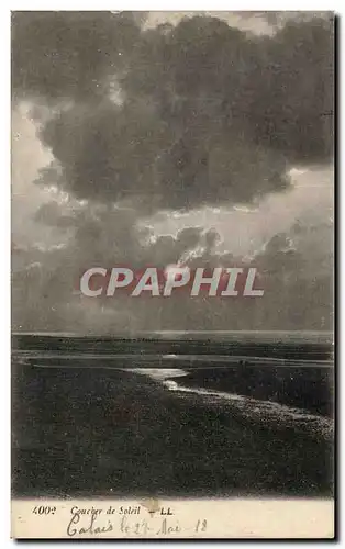 Cartes postales Coucher de Soleil Calais 1918