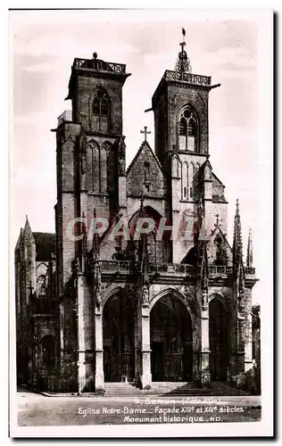 Ansichtskarte AK Semur Eglise Notre Dame Facade