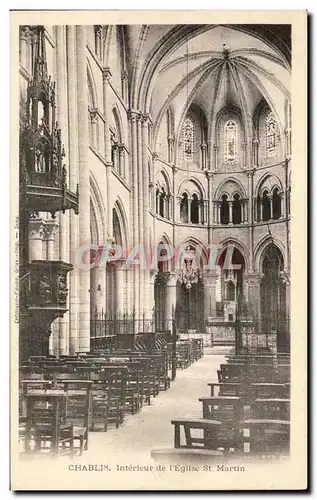 Cartes postales Chablis Interieur de Eglise St Martin