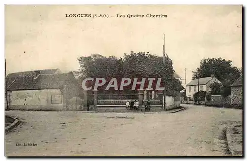 Cartes postales Longnes (S   O) Les Quatve chemins