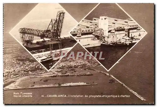 Cartes postales Casablanca L Installation des Phosphates et le Portique a Charbon Maroc