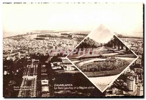 Cartes postales Casablanca Le Parc Lyautey et la Region civile Maroc