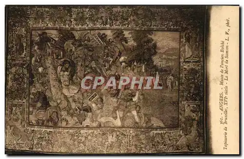 Cartes postales Angers Musee de l ancien Eveche Tapisserie de Bruxelles XVI e Siecle La Mort de Samson