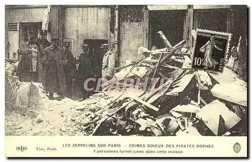 REPRO Les Zeppeins sur Paris Crimes Odieux des Pirates Boches